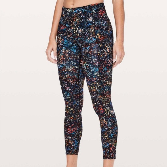 Lululemon Athletica | Fast & Free 7/8 Fluorescent Multi Reflective Tight size 6 - Picture 1 of 9